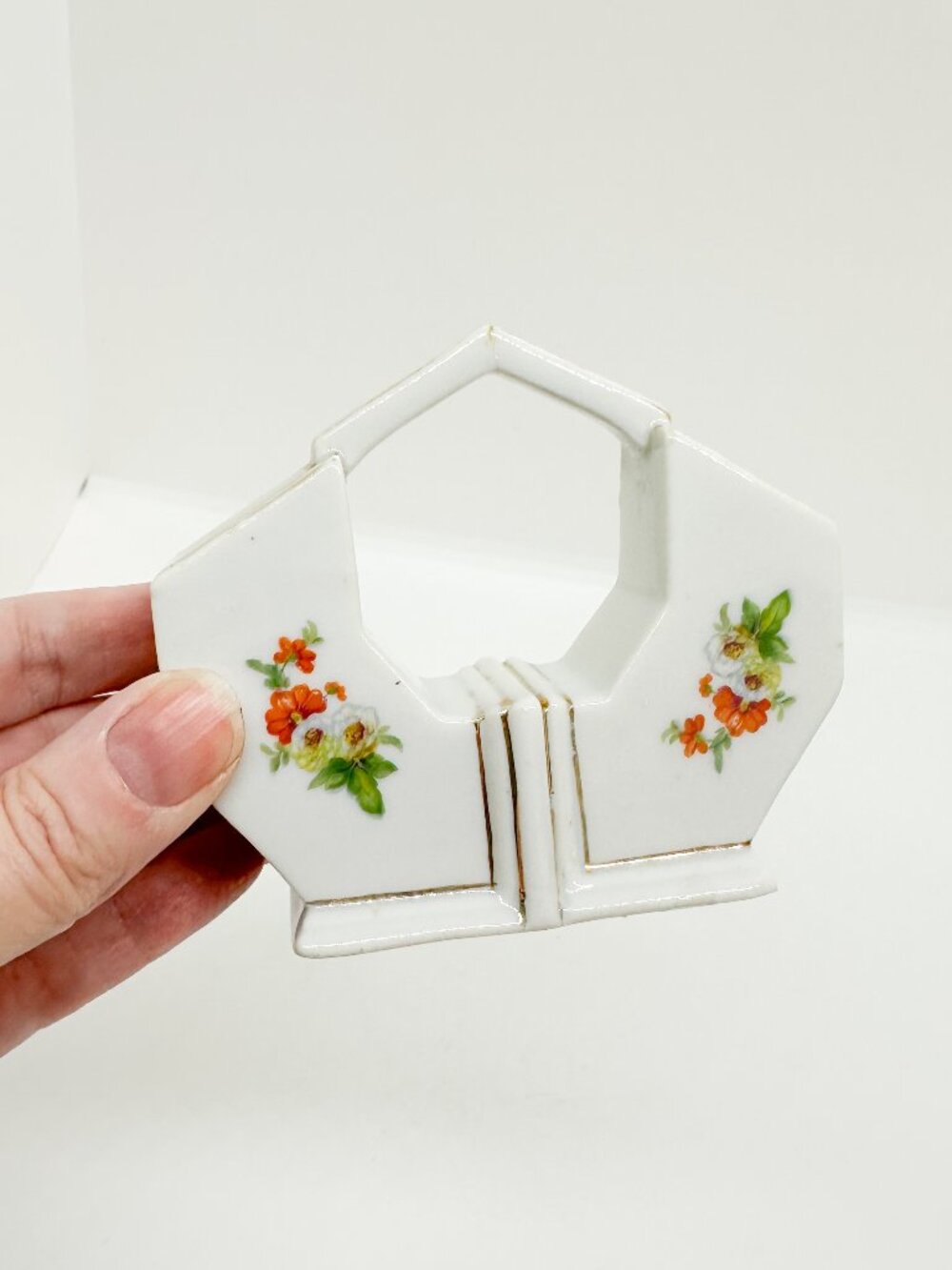 Vintage Porcelain Salt Pepper Shaker Floral Boho Cottagecore